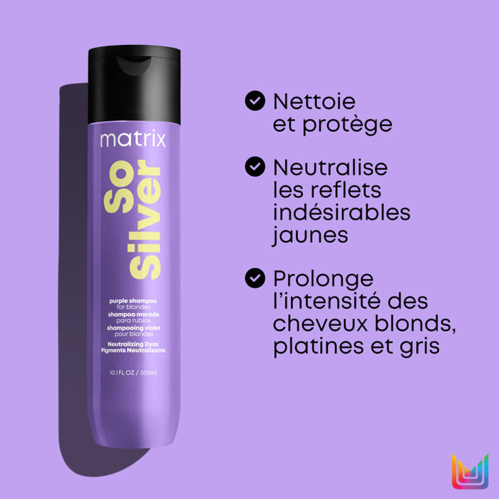 So Silver - Shampoing Violet Neutralisant de Reflets Indésirables Jaunes