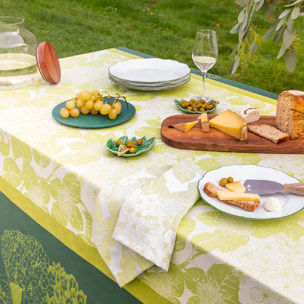 Chemin de table Mille hortensias vert