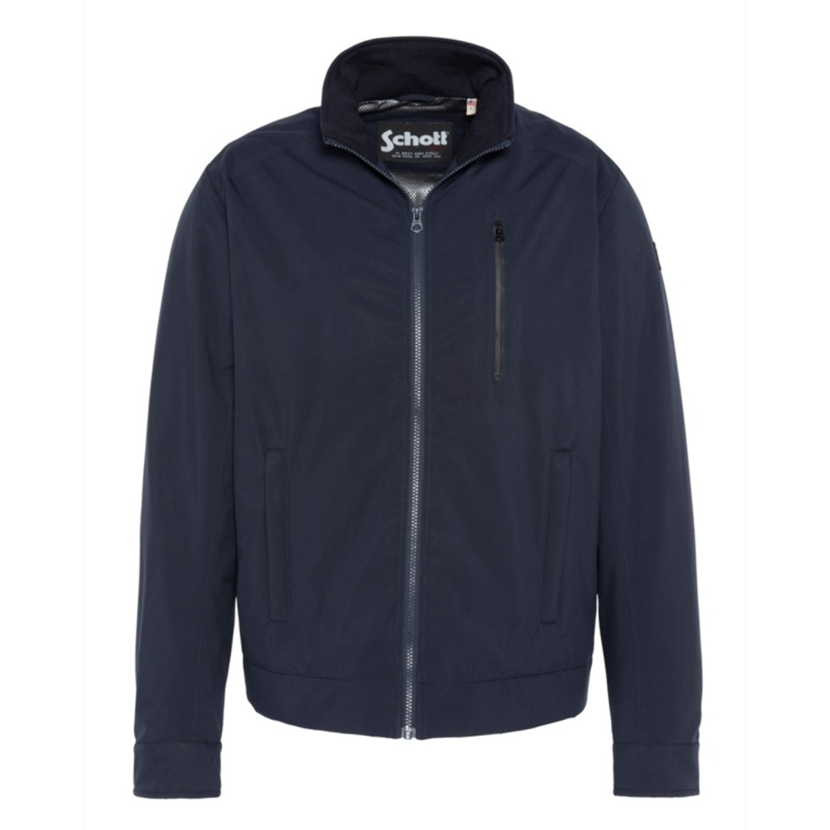 BUTLERBASIC JACKET IN SUPER LIGHT FABRIC WITH LAMINATIONSchott NYCNAVY
