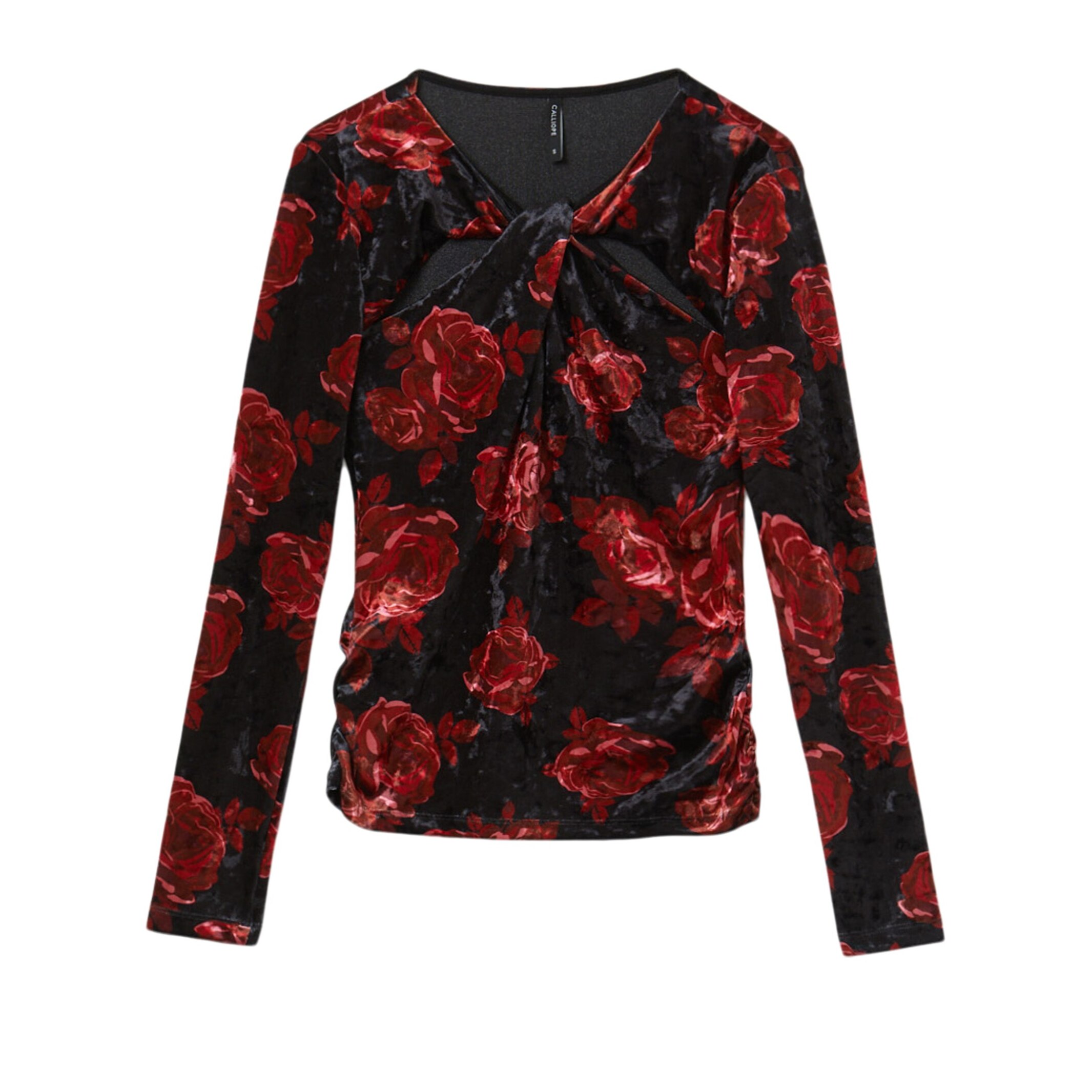 T-shirt con nodo fantasia rose