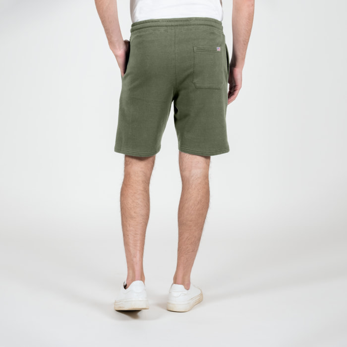 Bermuda con stampa logo french terry