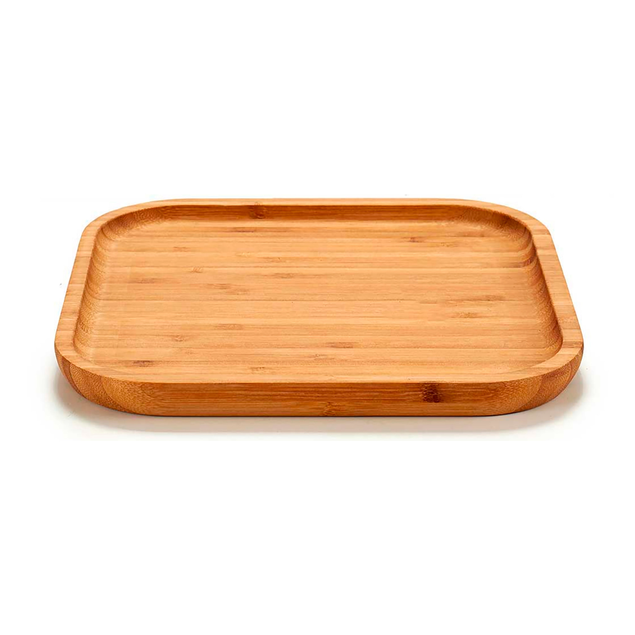 Bandeja de Bambú para aperitivos cuadrada pequeña. 20x20 cm