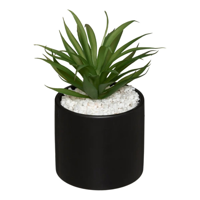 Plante artificielle - pot en marbre - H17 - 5 cm