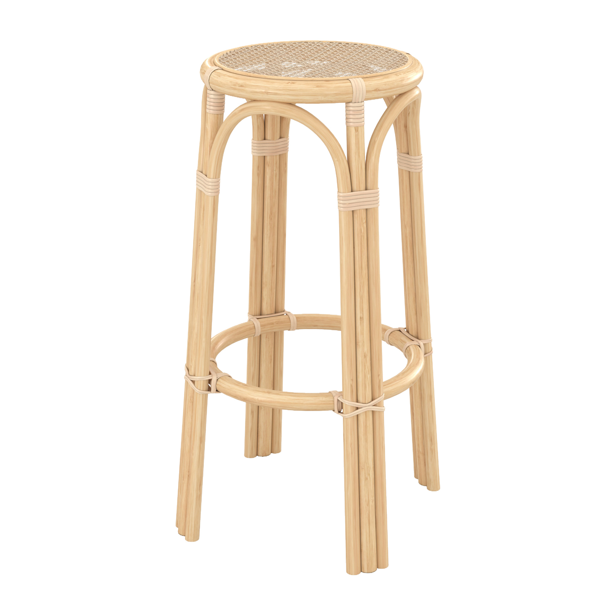 Tabouret de bar Vania en rotin 75 cm