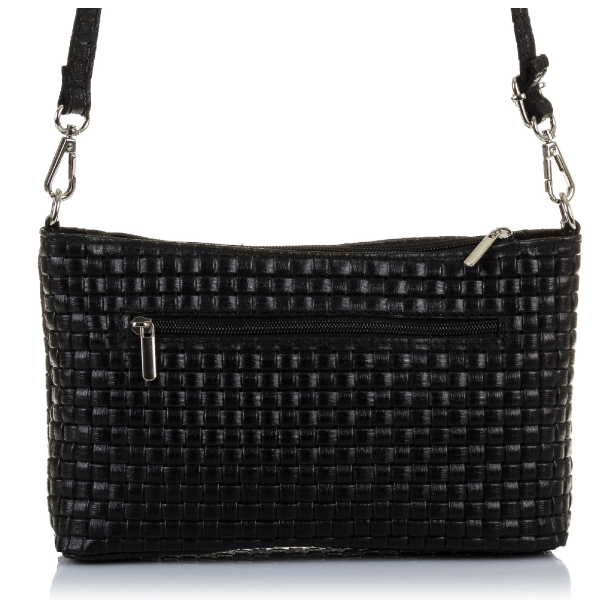 Zia Borsa a tracolla Donna.Pelle autentica Camoscio Incisione Geometrica