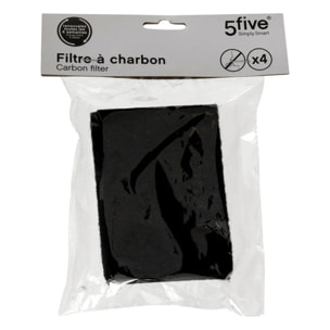4 filtres à charbon poubelle Safir
