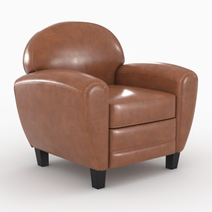 Ensemble canapé et fauteuil camel 4 places - Club