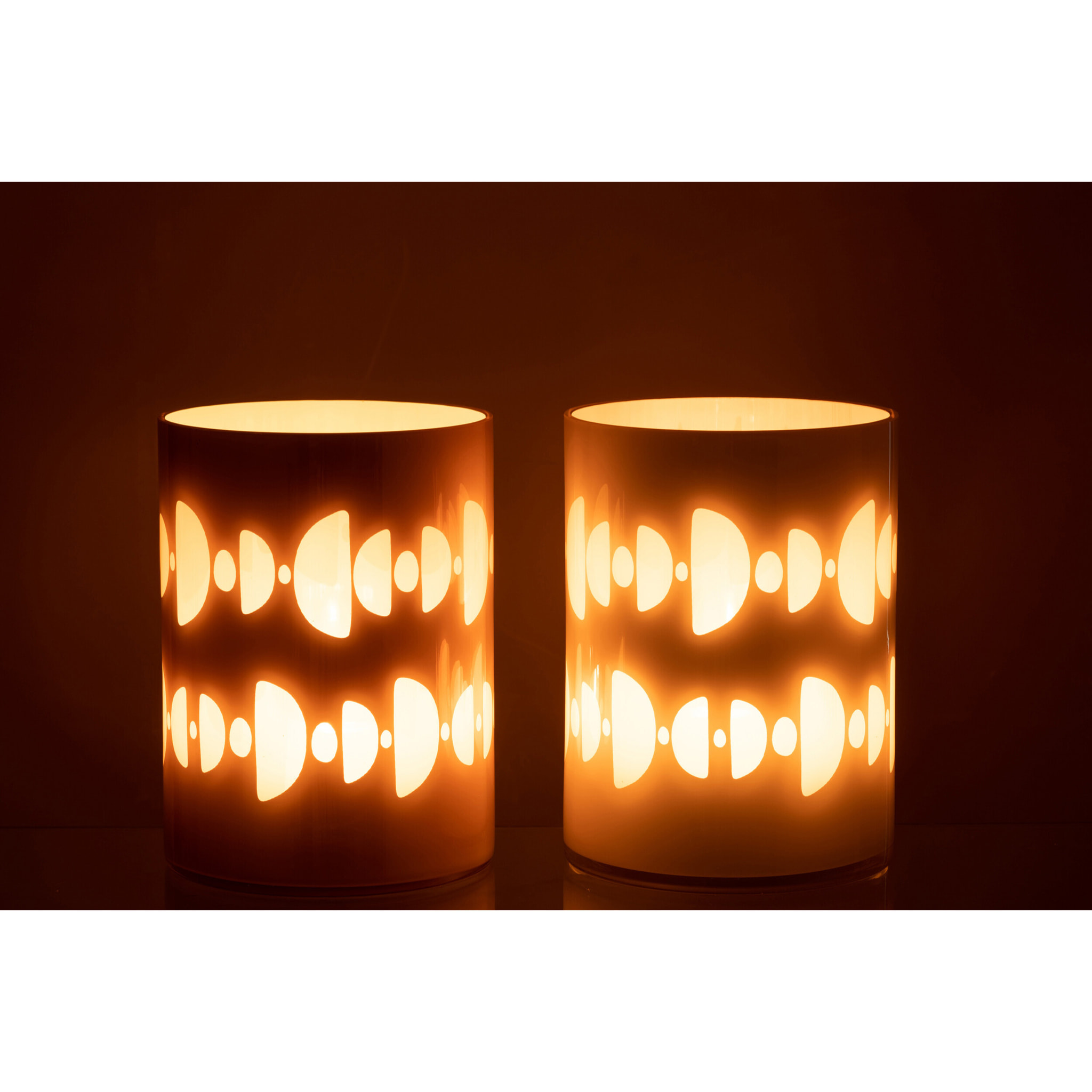 J-Line photophore Demi Lune - verre - mix - large - 2 pcs