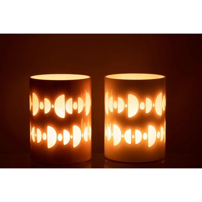 J-Line photophore Demi Lune - verre - mix - large - 2 pcs