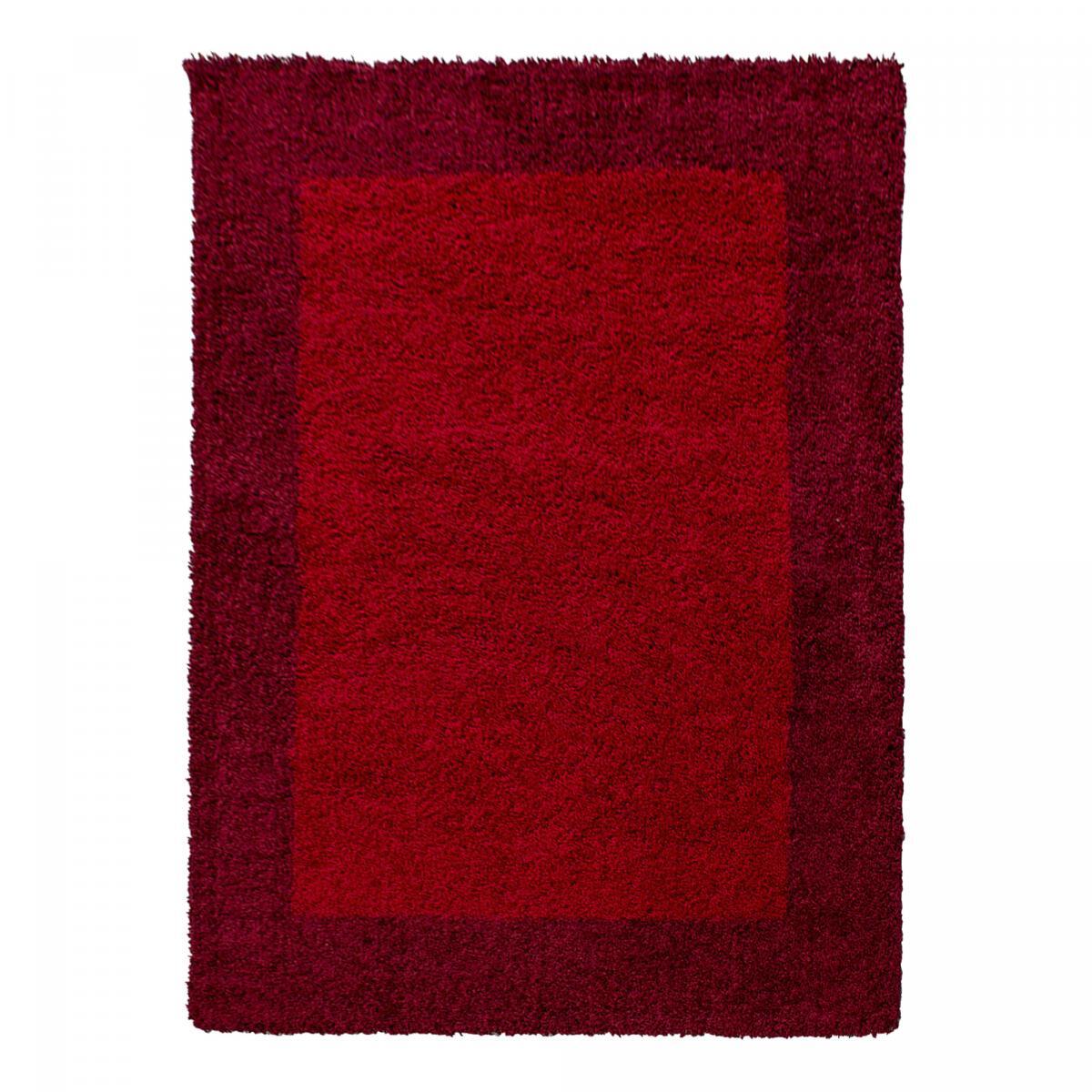 Tapis poils longs shaggy tissé motif simple NIVA
