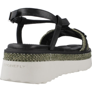 Sandalias Mujer de la marca STONEFLY  modelo SOLES 4 NAPPA LTH/RAFFIA Black