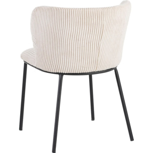 Lot de 2 chaises en velours côtelé - TOMA