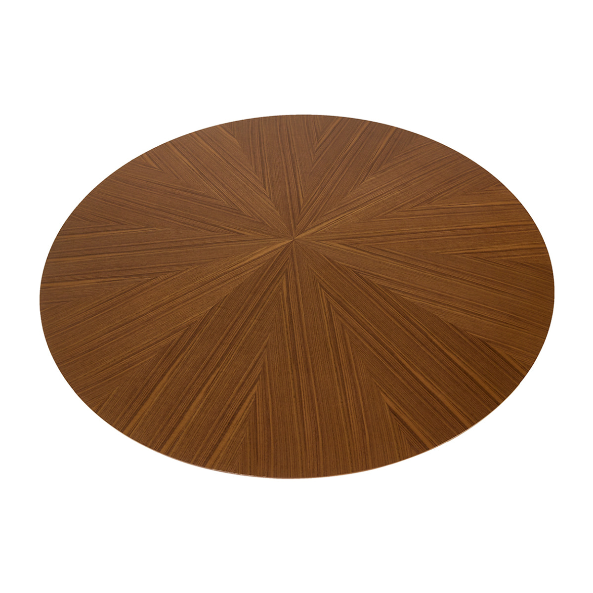 Table à manger ronde en bois foncé noyer D137 cm DITA