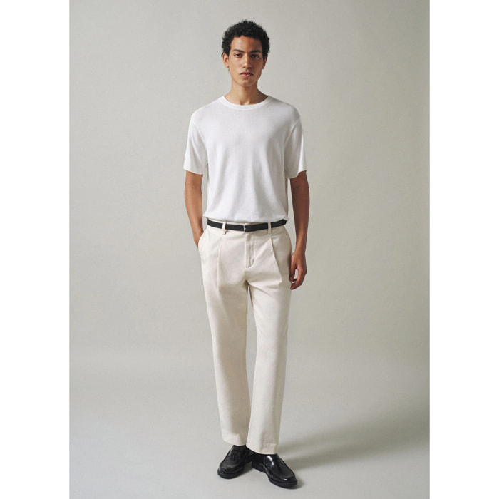 Pantalone chino wide leg