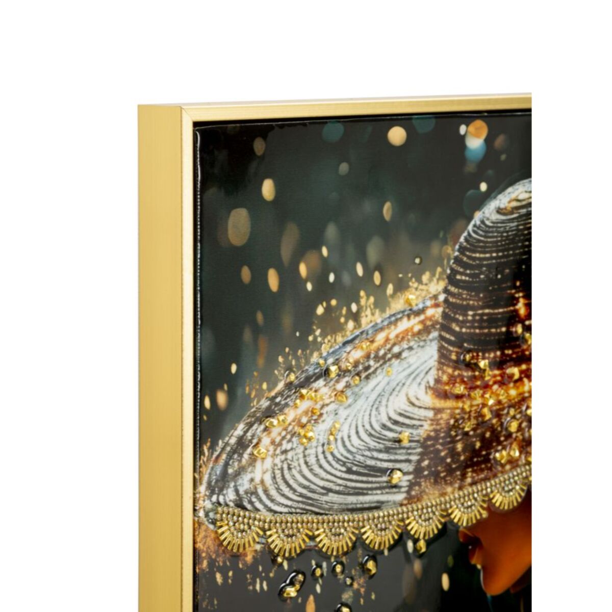 STAMPA DECORATA SU TELA LACCATA C/CORNICE ILLUMY -B- CM 62X3,5
X92