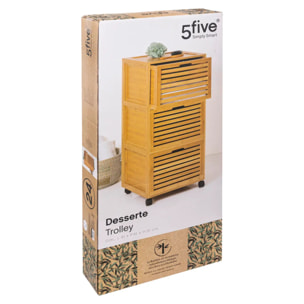 Meuble colonne 3 tiroirs "Sicela" bambou