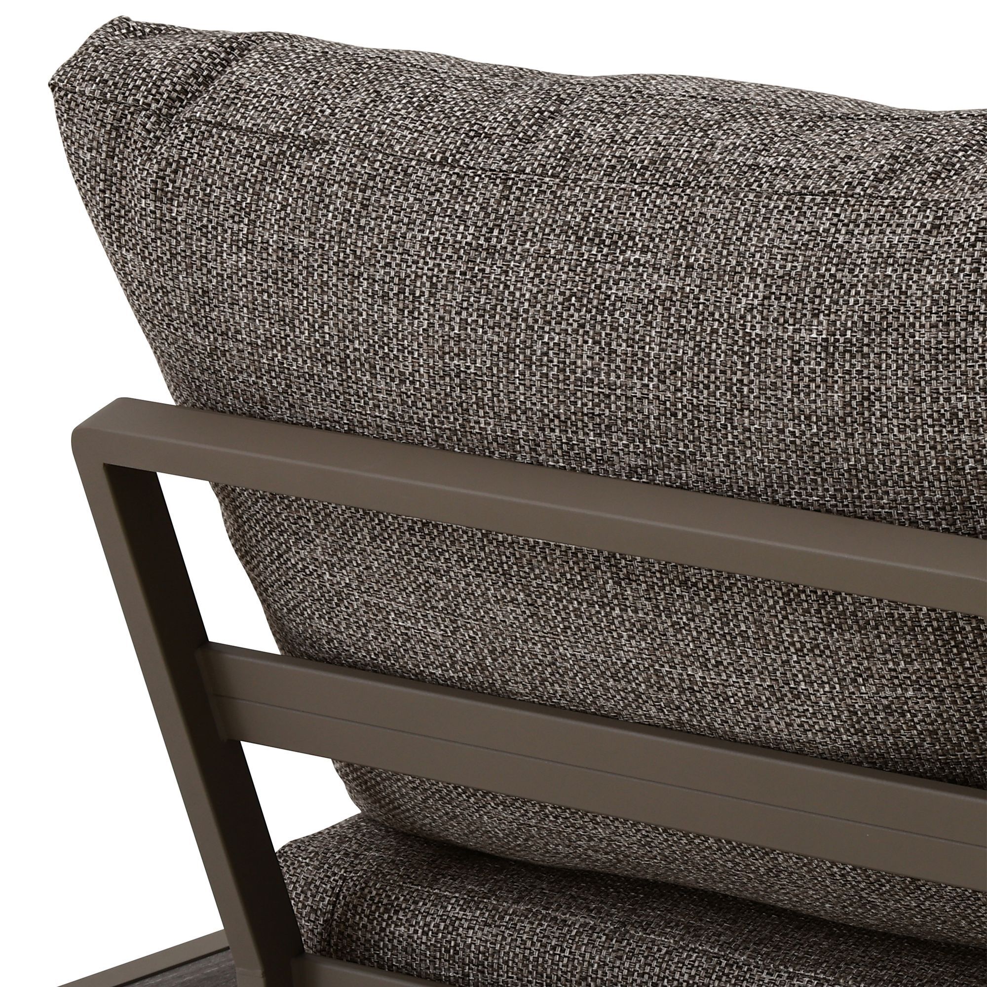 Salon de jardin d'angle 5 places en aluminium et polywood moka MADRAGUE