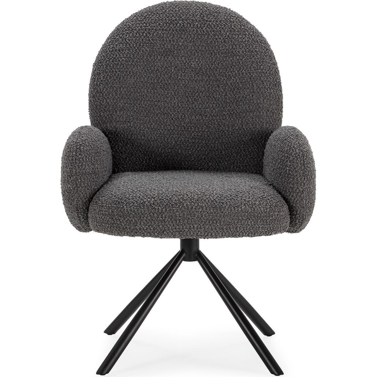 Fauteuil pivotant en tissu bouclé - OPALINE
