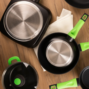 Sartén wok san ignacio vitoria de aluminio forjado en color negro apta para induccion ø28 x 5,4 cm