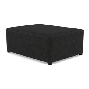 Topaze - pouf en simili - Noir