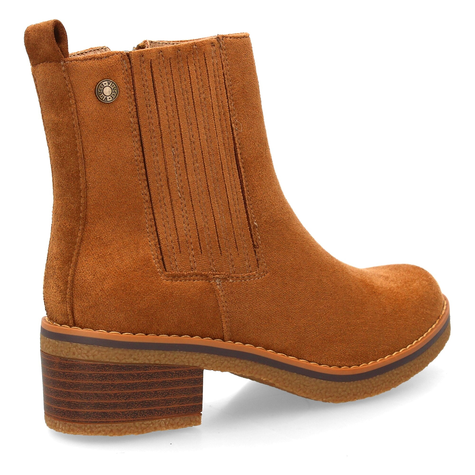 Botín mujer con tacón cierre elástico