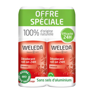 WELEDA - Duo Déodorant roll-on 24H Grenade - 2x50 ml