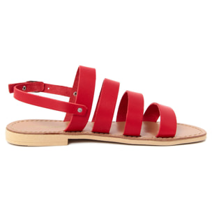 Sandalino flat Donna Toscana Rosso