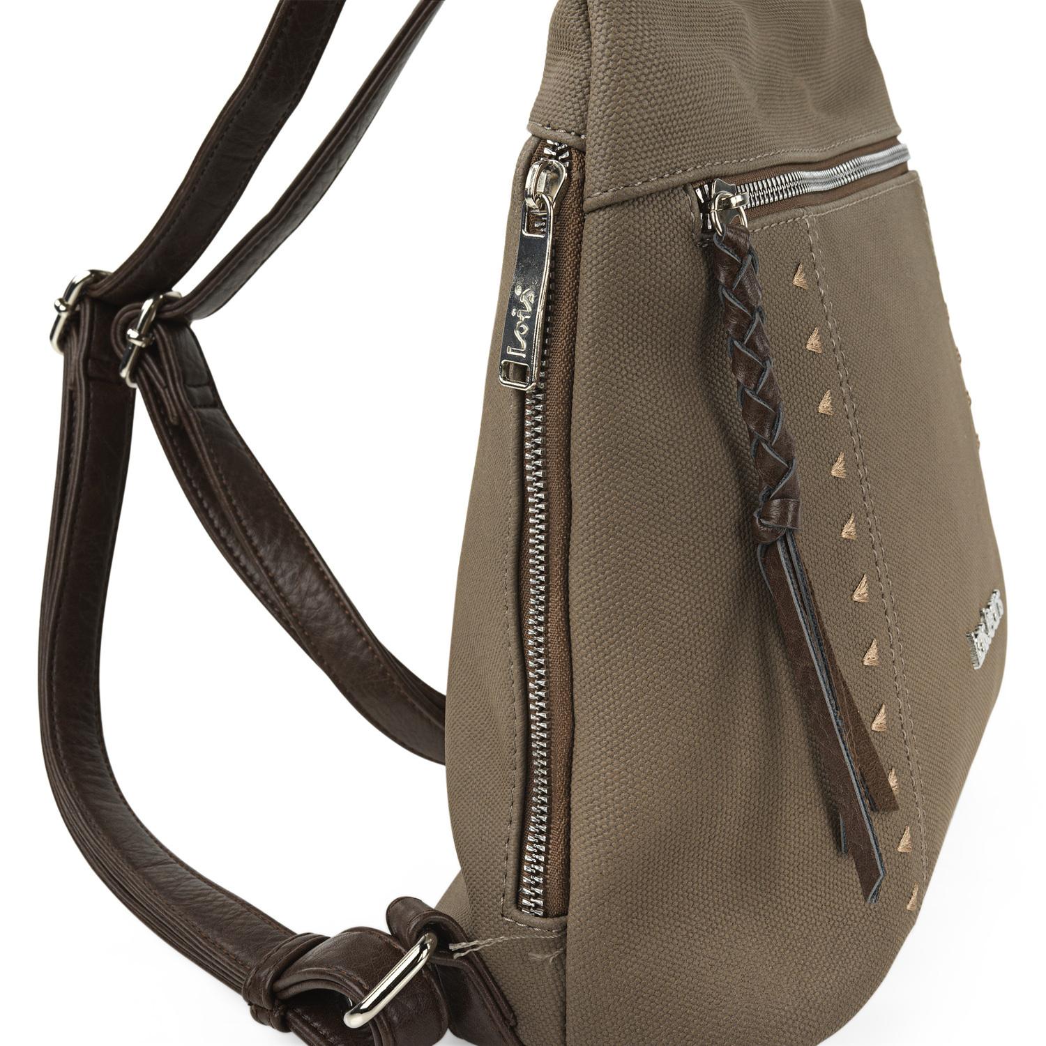 Bolso Mochila Mujer Lois Indiana Taupe