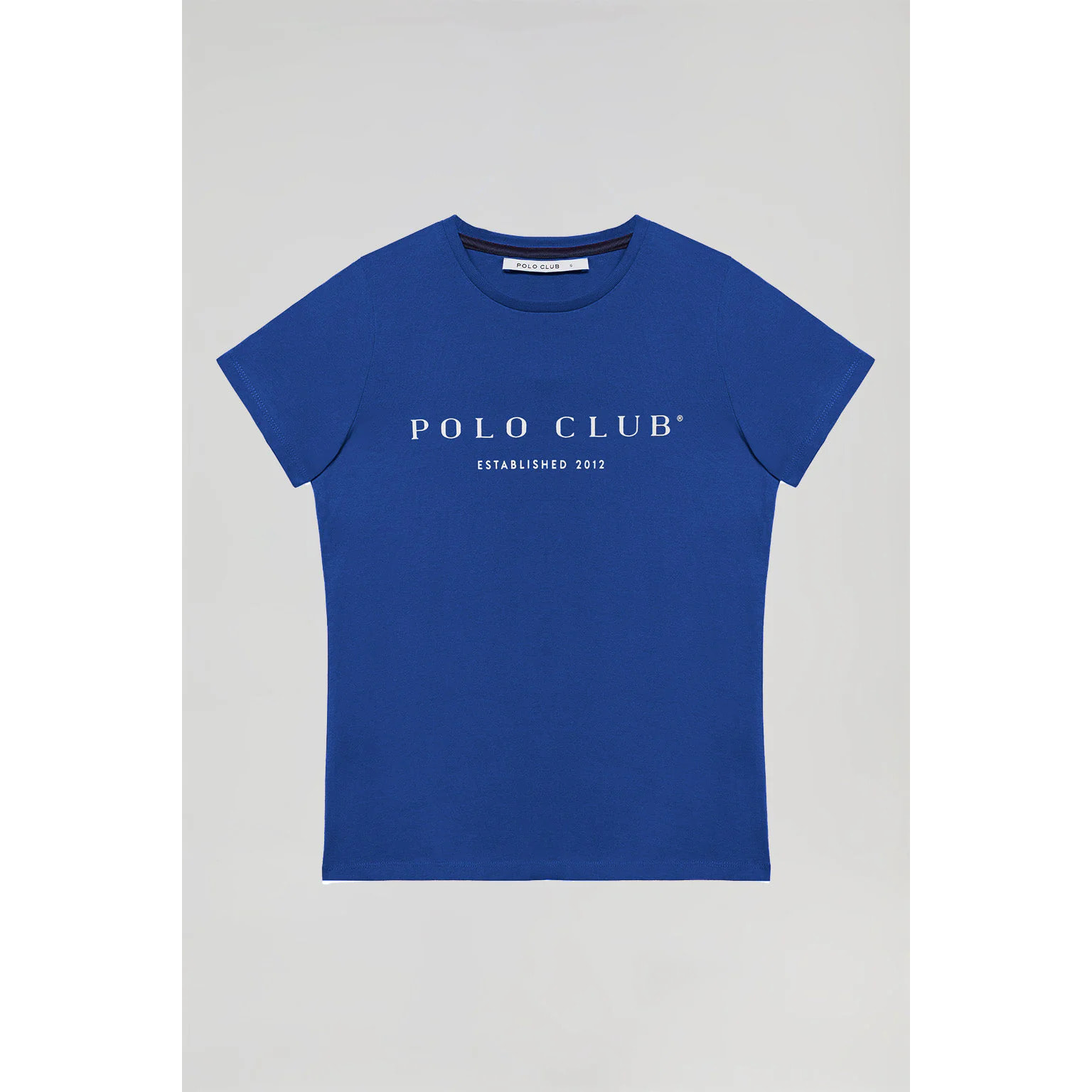 Camiseta azul royal con print icónico Polo Club