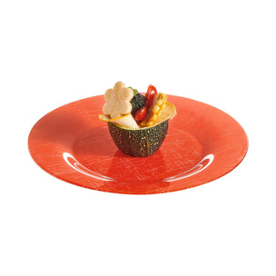 Assiette plate orange 25 cm Poppy - Luminarc