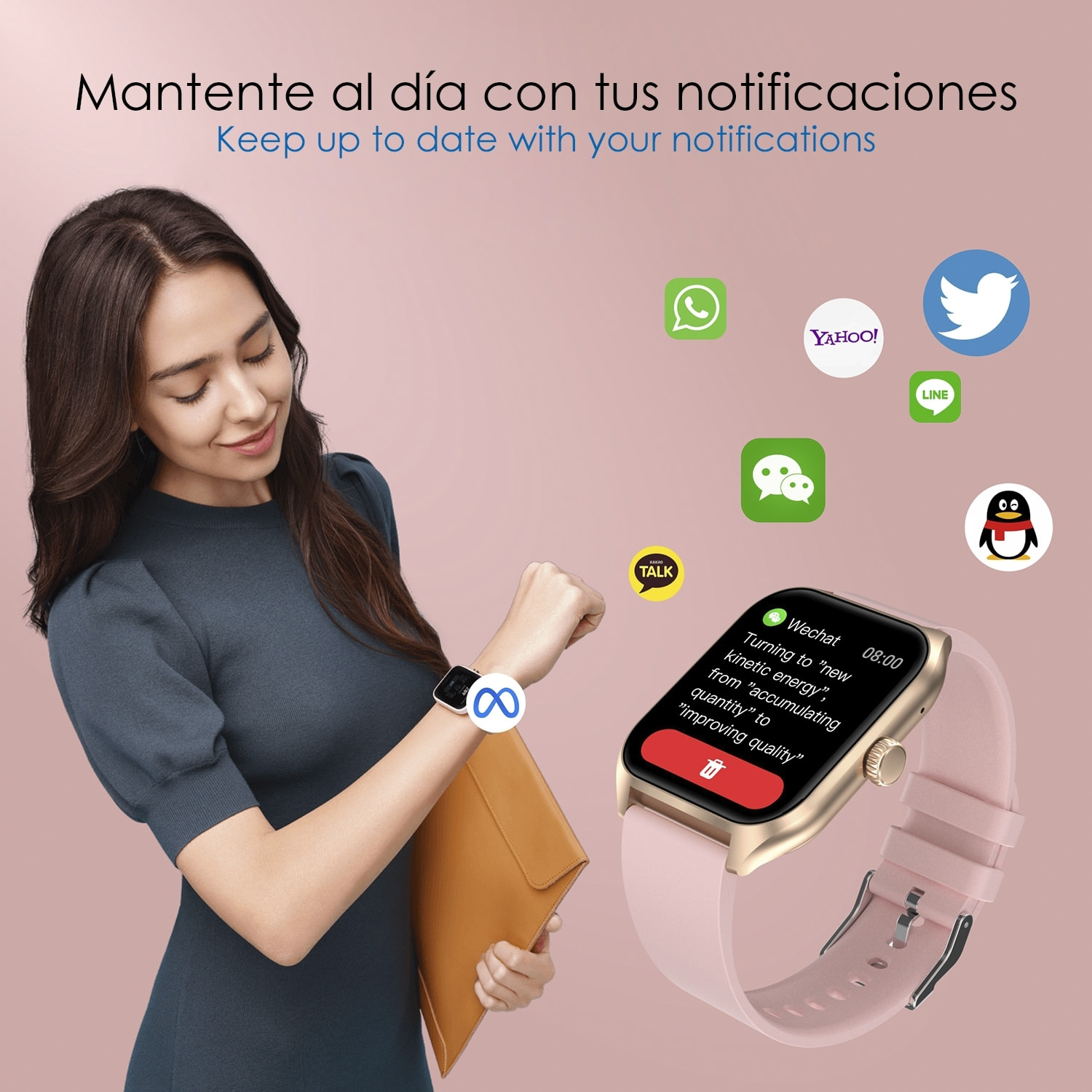 DAM Smartwatch Qx5 con pantalla de 1,96 pulgadas. Llamadas Bluetooth, más de 100 modos deportivos, monitor de glucosa y de tensión.