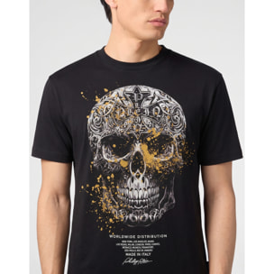 PHILIPP PLEIN Camiseta de cuello redondo y manga corta SKULL