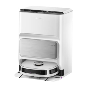 Eureka J12 Ultra Robot Aspiradora Friegasuelos, Estación Automática de Vaciado, Lavado y Secado, 5000Pa, Mopa Rotativa, Navegación Doble LiDAR, BLANCO