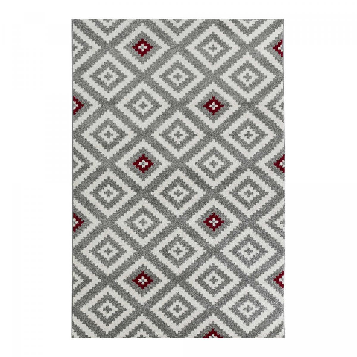 Tapis salon et chambre tissé motif géométrique DILU