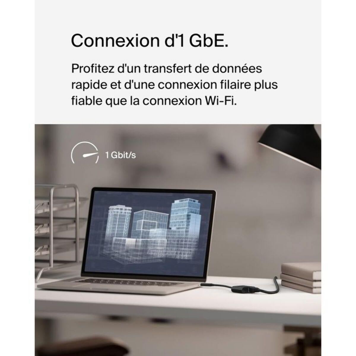 Adaptateur BELKIN USB-C vers ethernet + recharge 100W