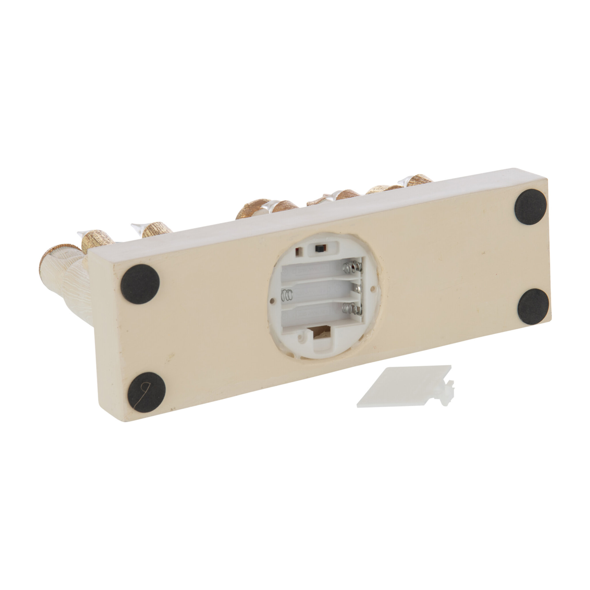 J-Line décoration crèche de Noël - polyrésine - or/ecru - LED