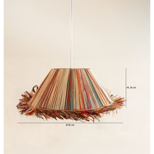 Suspension en raphia coloré d60cm JOLO