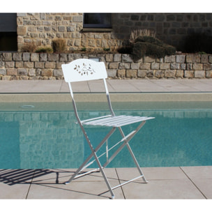 Ensemble table et chaises de jardin - 4 places - Blanc - VENONE