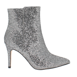 Marina Galanti Scarpe Donna Hankle Boot Spool Heeled 80 Strass Detail MG W24A086 Silver