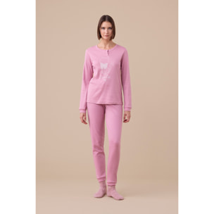 Pigiama donna invernale in caldo cotone articolo pois. Noidinotte
