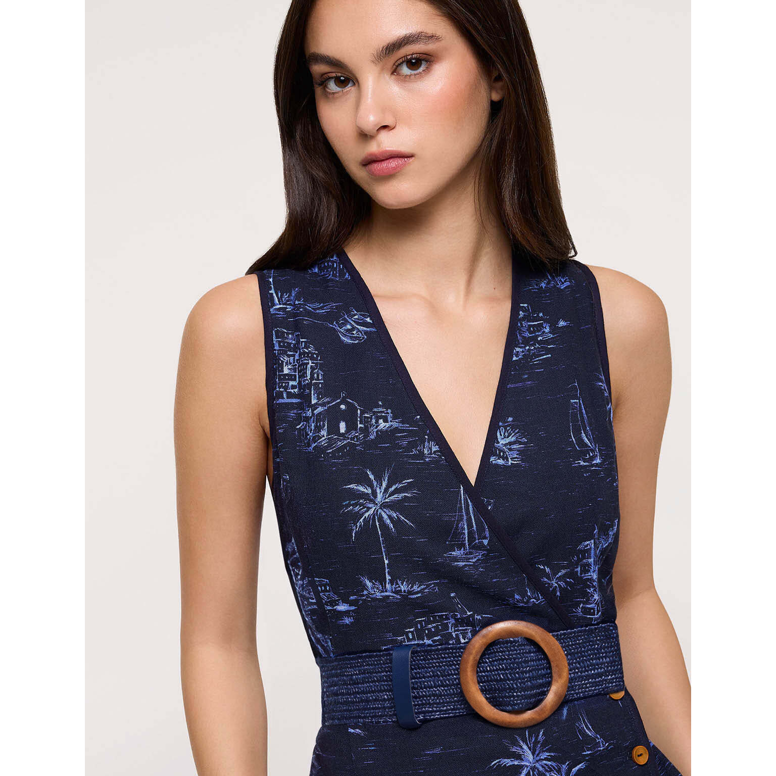 Vestido Midi Azul Marino - Vestinetis