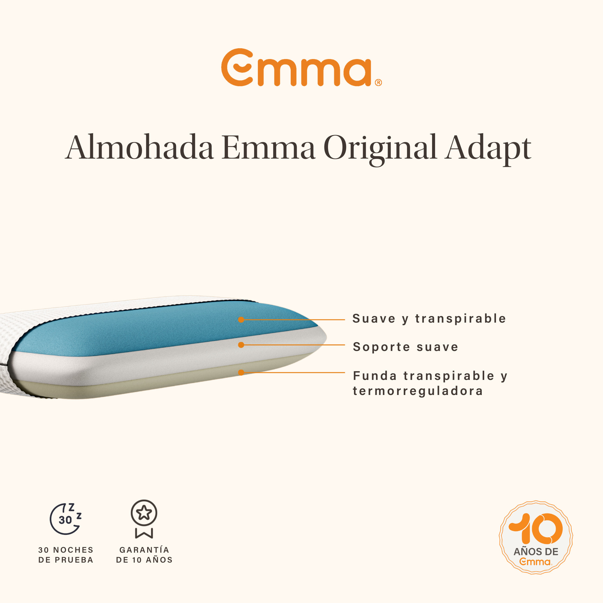 2x Almohada Original Adapt