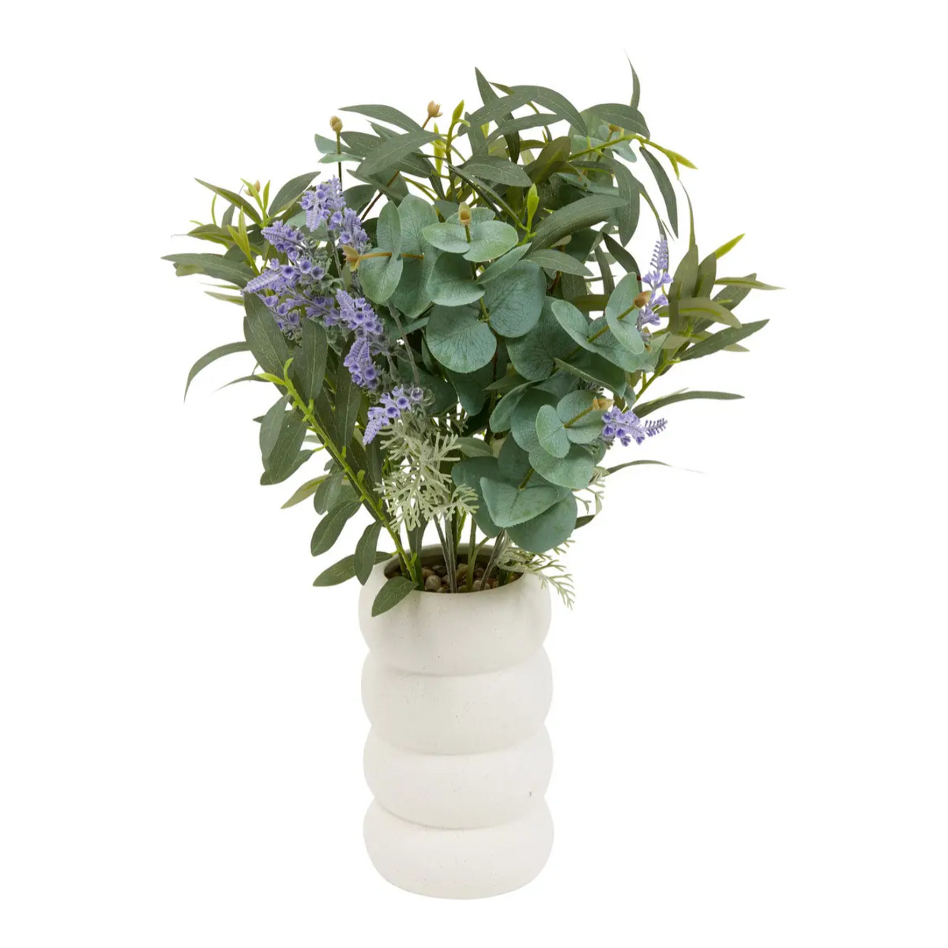 Composition florale Artificielle Uda Lavande et Eucalyptus 66 cm
