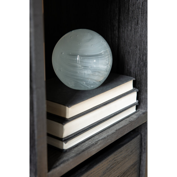 J-Line presse-papier Twister Rond - verre - blanc - small