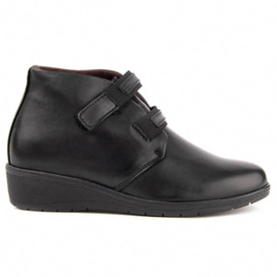 Botín De Cuña - Negro - Altura: 4 Cm