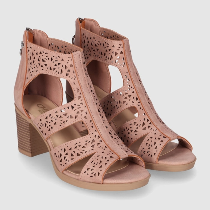 Sandalias - Nude - Tacón: 7 cm