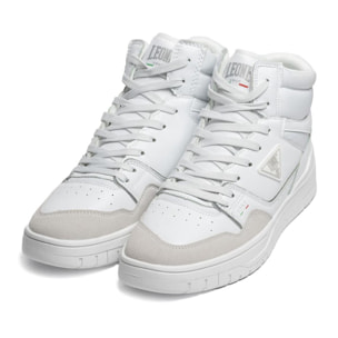 Zapatilla alta con detalles de ante Leone New Insert