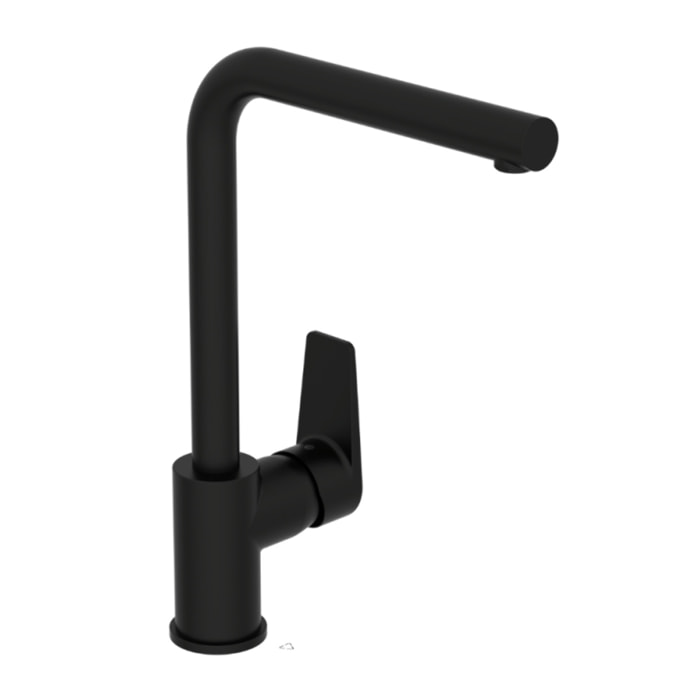 Robinet de cuisine bec haut Flow Square noir mat