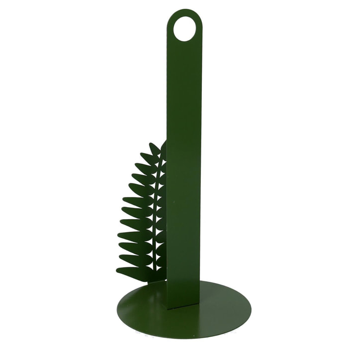 Portascottex in metallo foglia d'alloro verde scuro tondo ø15h33
