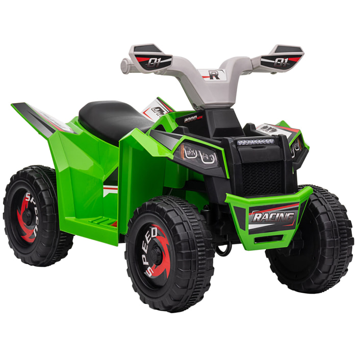 Quad Eléctrico para Niños 6V, Quad para Niños de 18-36 Meses con Avance y Retroceso, Velocidad de 2,5 km/h, Verde